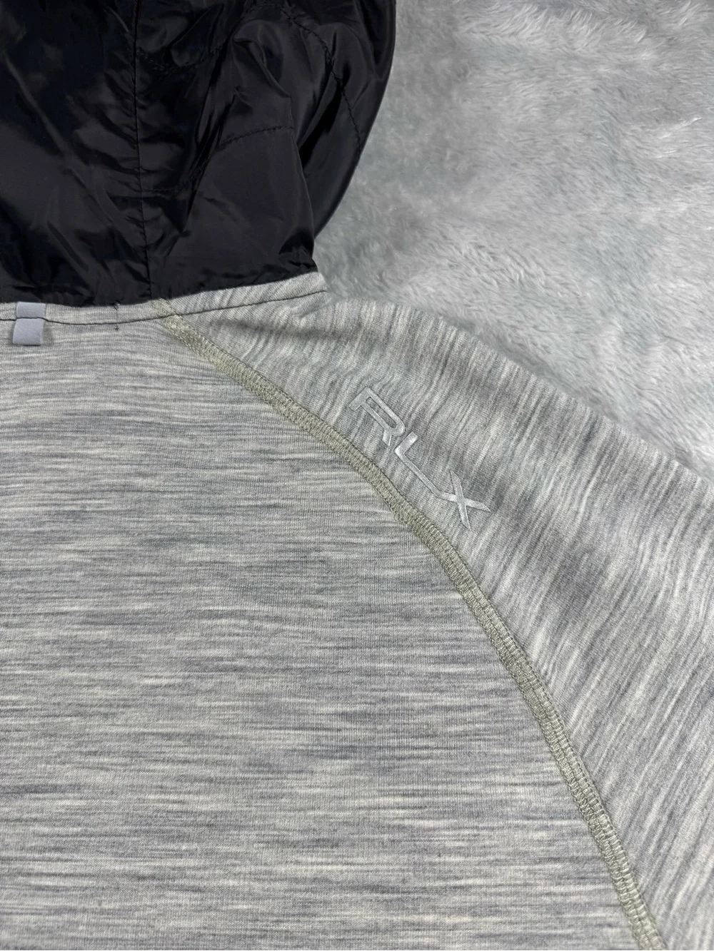RLX Ralph Lauren Hybrid Wool Quarter Zip Hoodie Large